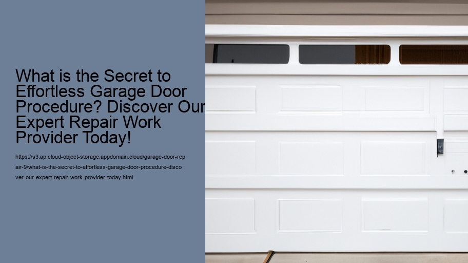 What is the Secret to Effortless Garage Door Procedure? Discover Our Expert Repair Work Provider Today!