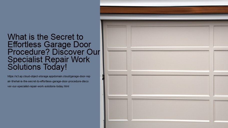What is the Secret to Effortless Garage Door Procedure? Discover Our Specialist Repair Work Solutions Today!